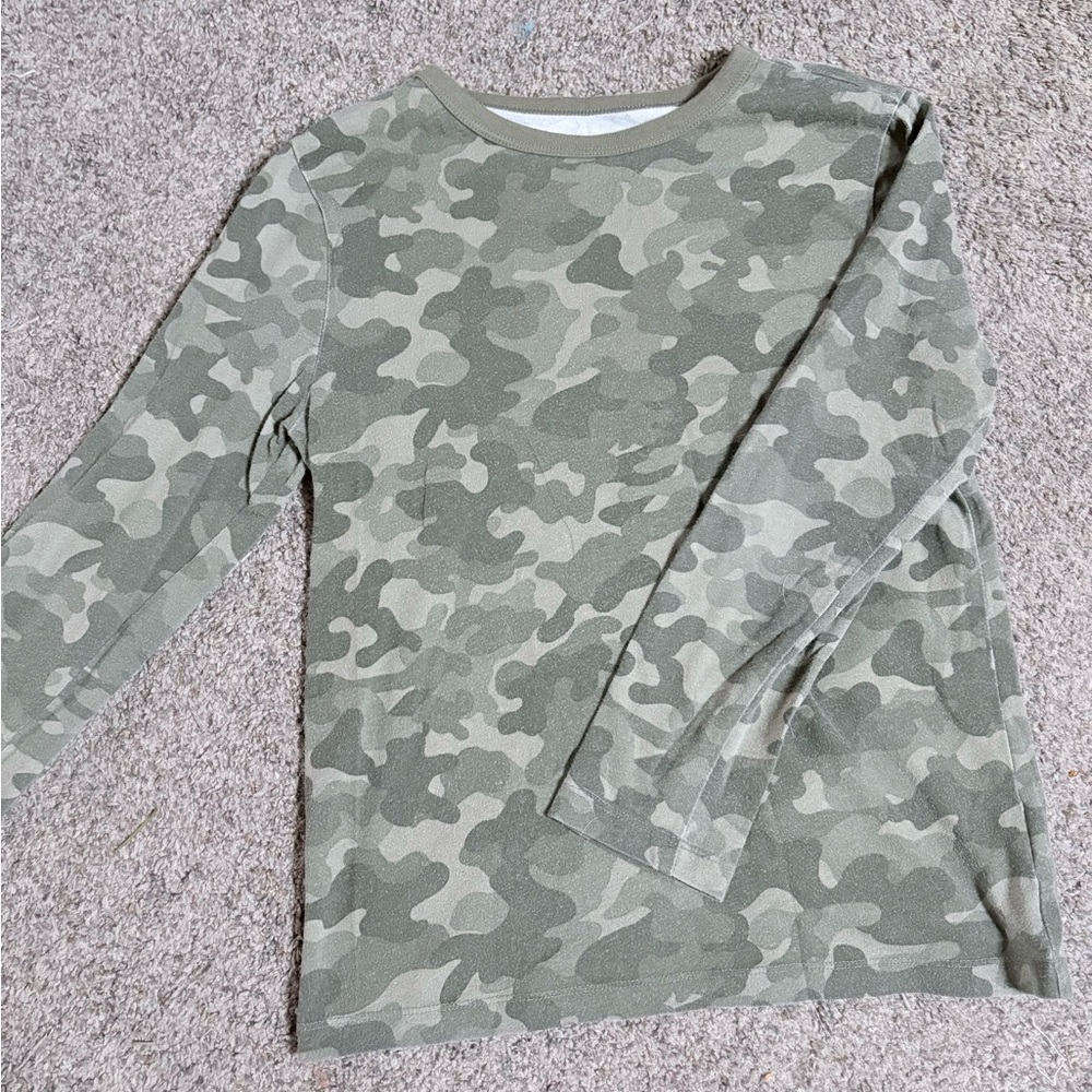 Wonder Nation Green Camouflage Long Sleeve Tee